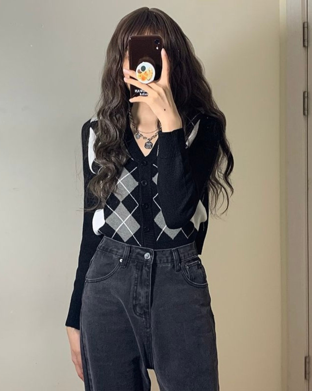 Sweater crop rombo