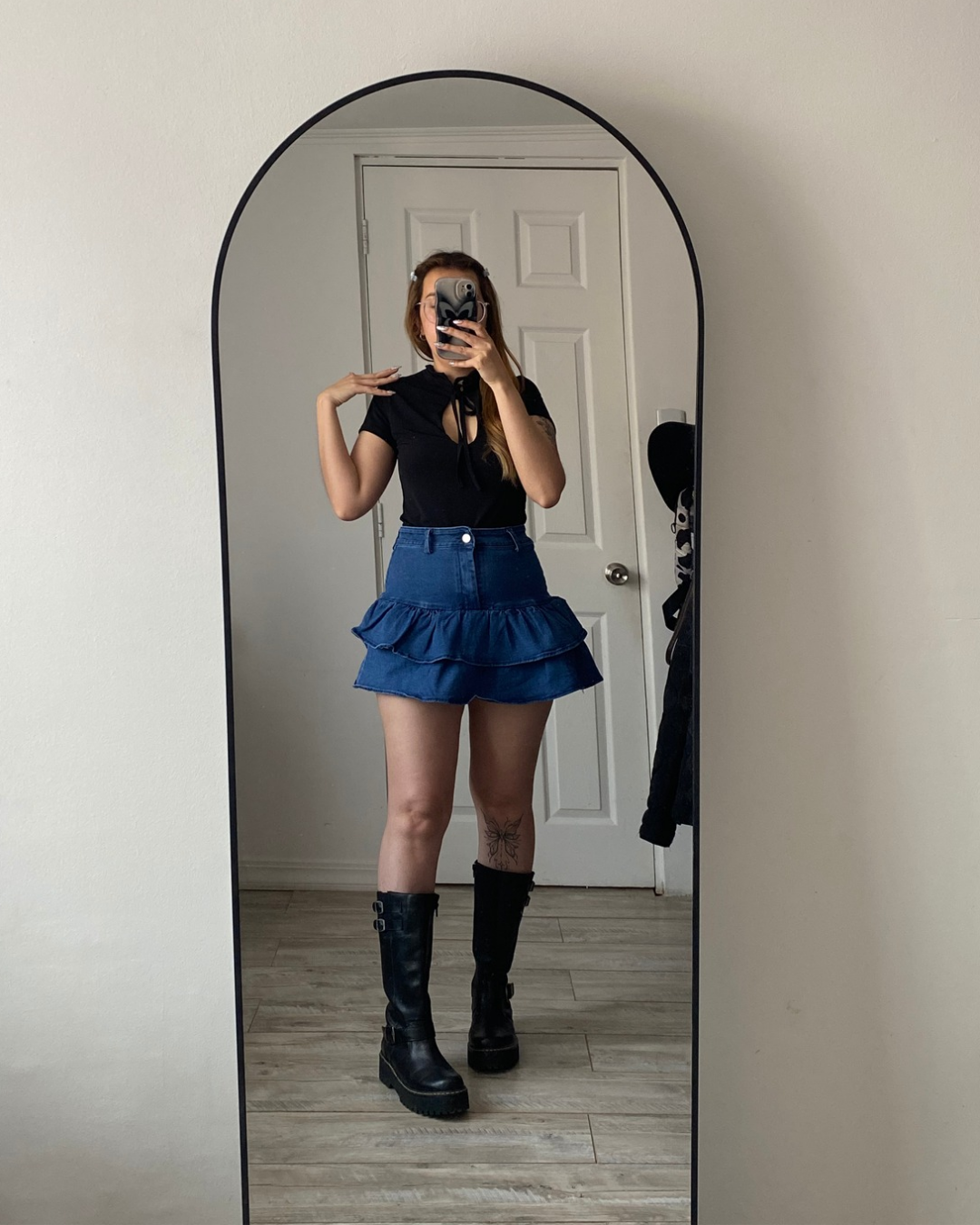 Falda denim vuelos