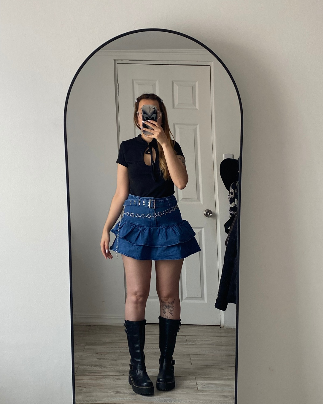 Falda denim vuelos