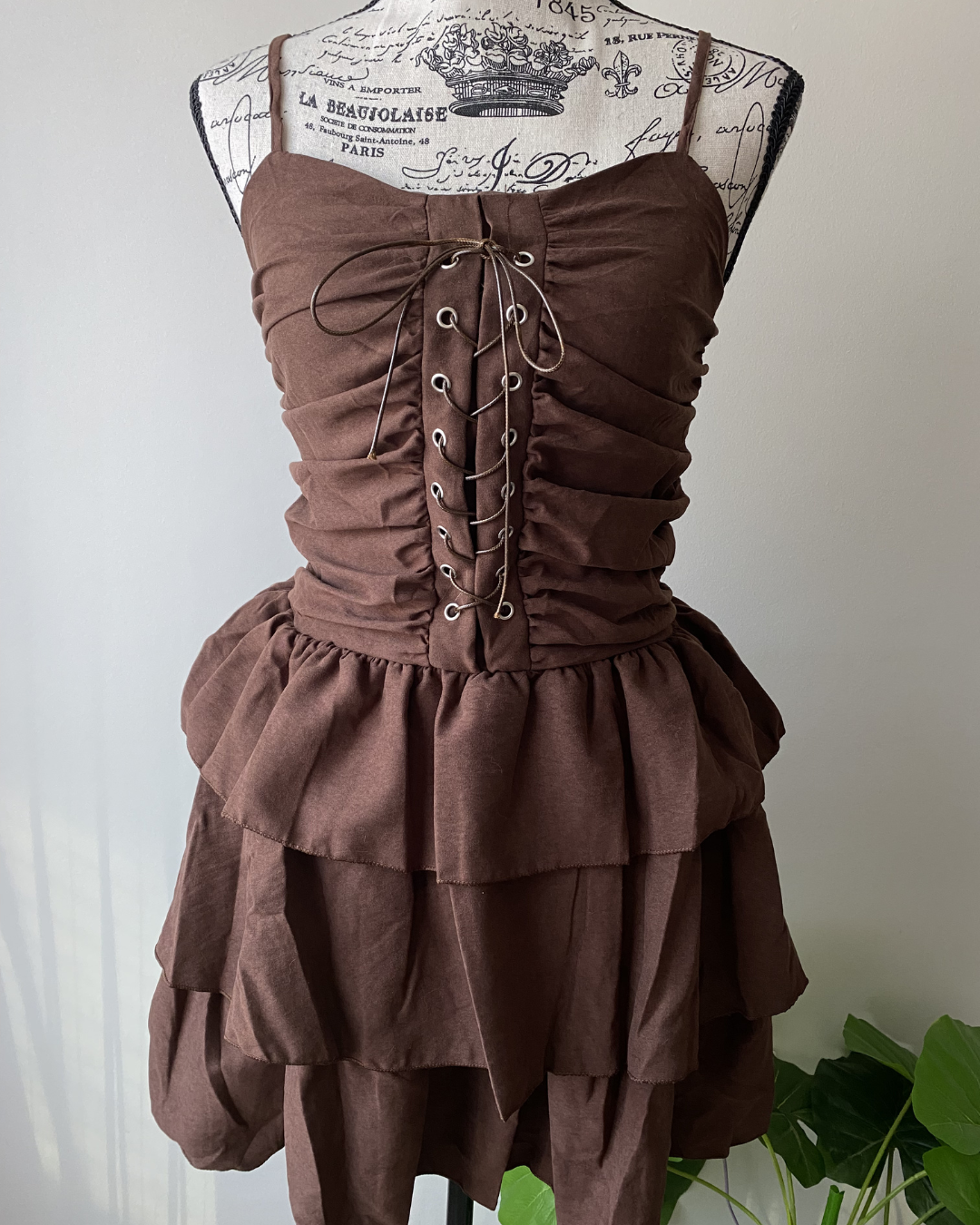 Vestido corse con vuelitos