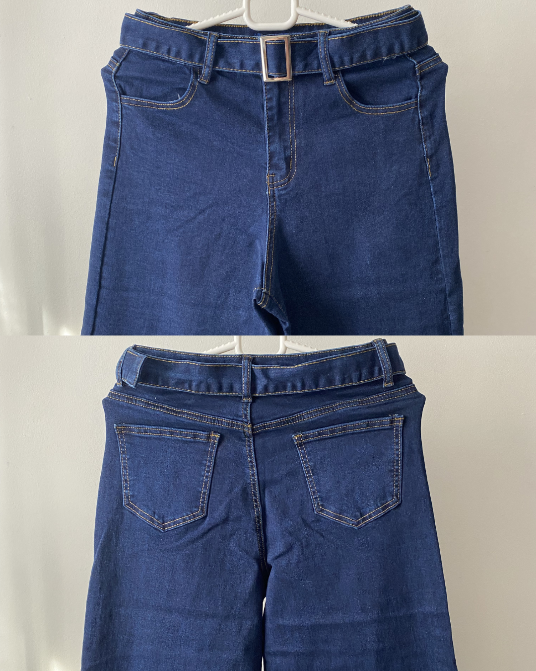 Jeans rectos con cinturón