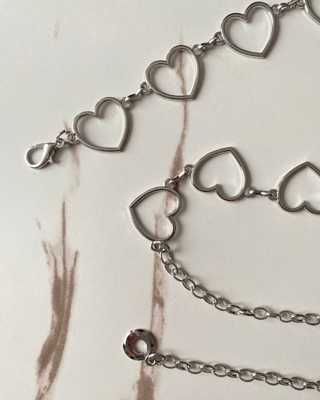 Cinturon cadena corazon