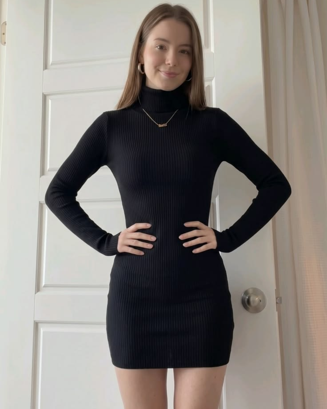 Vestido Baddie cuello doble