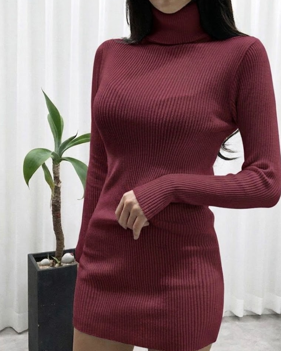 Vestido Baddie cuello doble