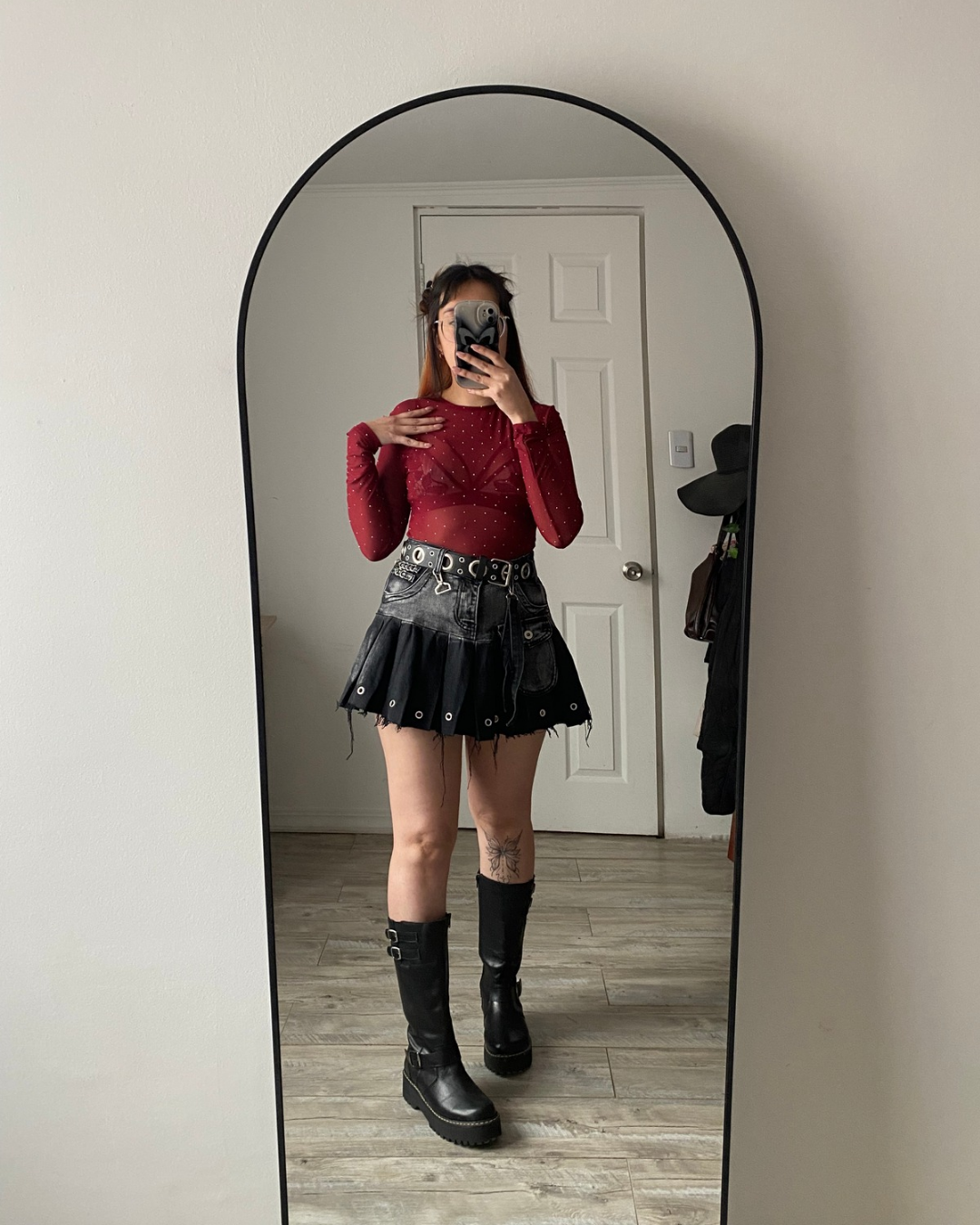 Falda jeans estilo Y2k